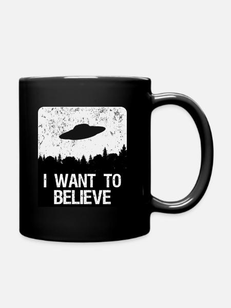 Chemise Ufo I Want To Believe - Mug uni - noir