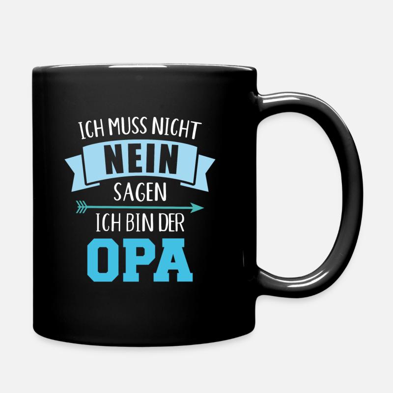 Opa - Tasse einfarbig - Schwarz