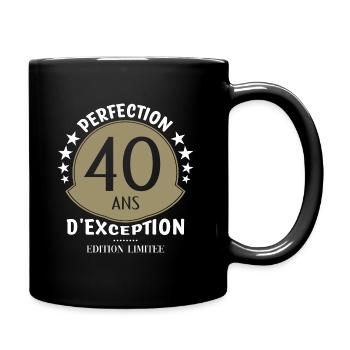 40 ans anniversaire - Mug uni - noir - Droite