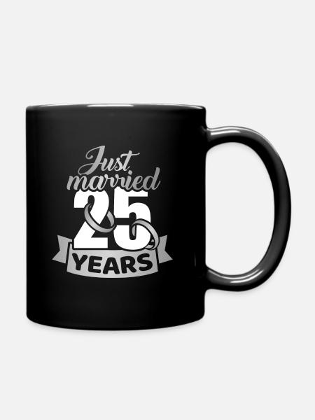 Aniversario de bodas de plata - Taza monocolor - negro