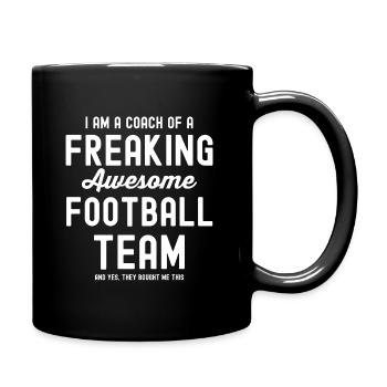 Football coach trainer gift - Full Colour Mug - black - Right