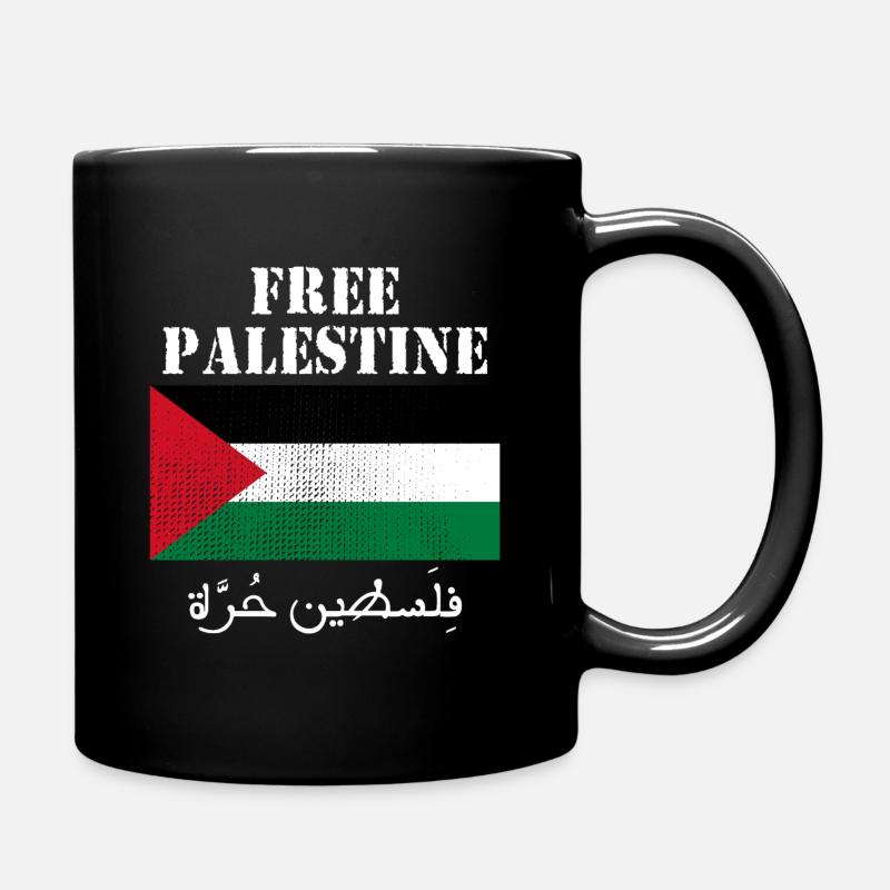 Freies Palästina - Tasse einfarbig - Schwarz