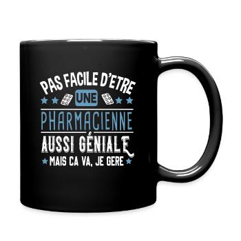 Pharmacienne Pharmacie Pharmacien Métier Humour - Mug uni - noir - Droite
