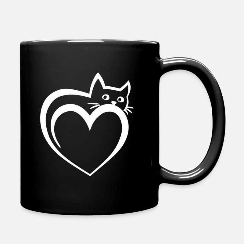 Chat chat chat chat amoureux de chat - Mug uni - noir
