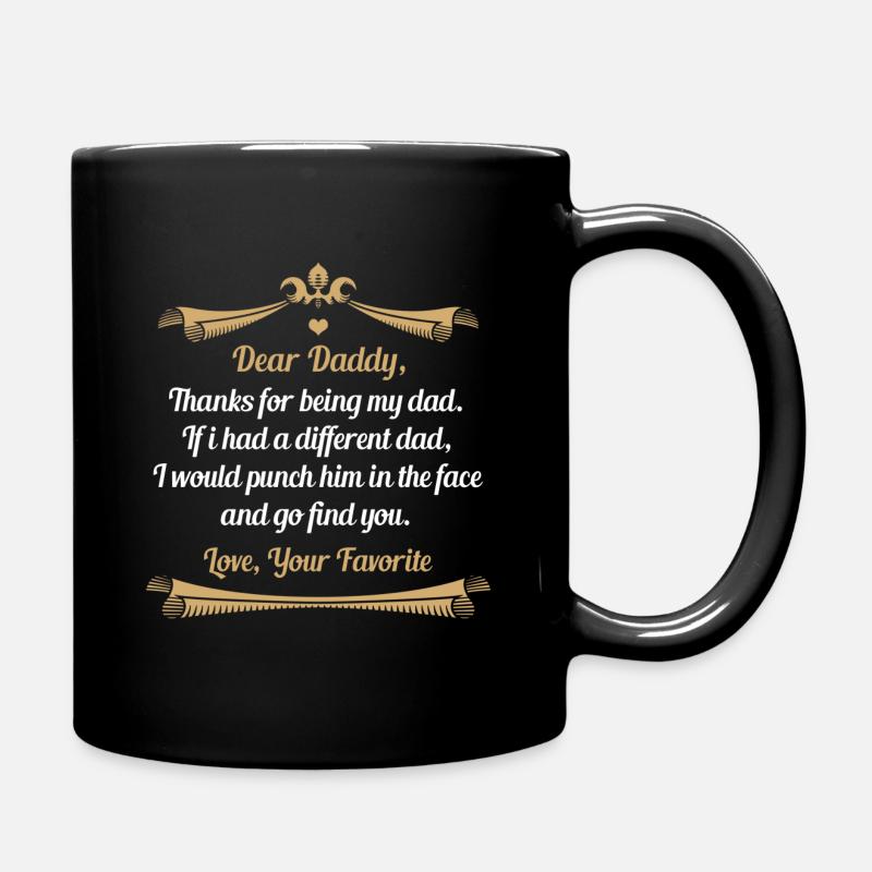 Cher papa Merci d’être mon père - Mug uni - noir