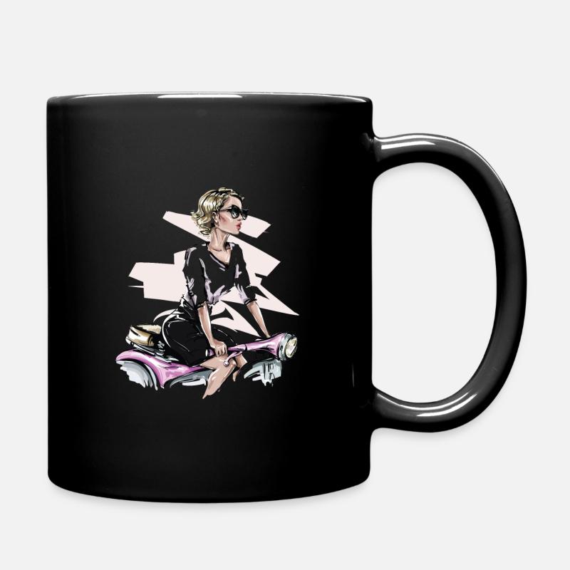 roller girl - Tasse einfarbig - Schwarz