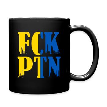 FCK Putin Ukraine Conflict Free Ukraine - Full Colour Mug - black - Right