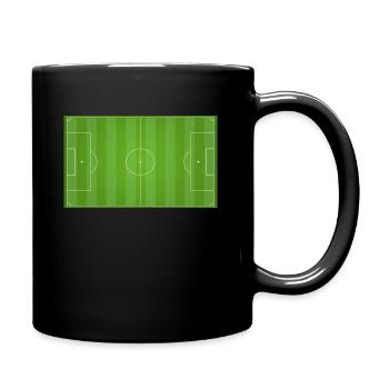 Fußballfeld - Tasse einfarbig - Schwarz - Rechts