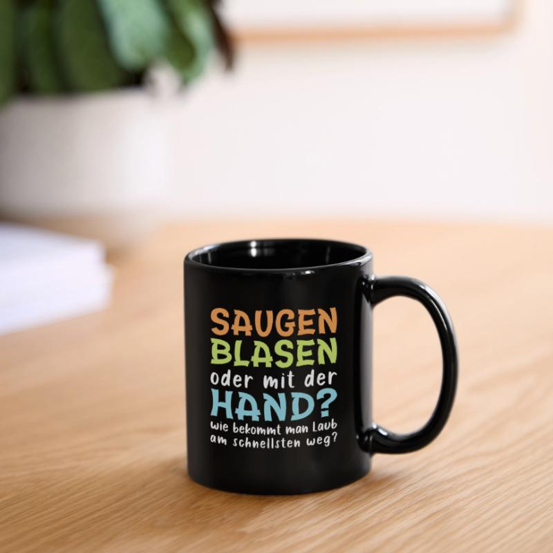Saugen oder mit der Hand ? Tasse einfarbig