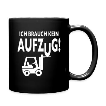 Staplerfahrer Lagerist Gabelstaplerfahrer Stapler - Tasse einfarbig - Schwarz - Rechts