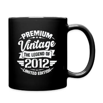 Vintage 2012 Limitierte Auflage - Tasse einfarbig - Schwarz - Rechts