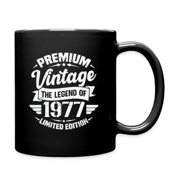 Vintage 1977 Limitierte Auflage - Tasse einfarbig - Schwarz - Rechts