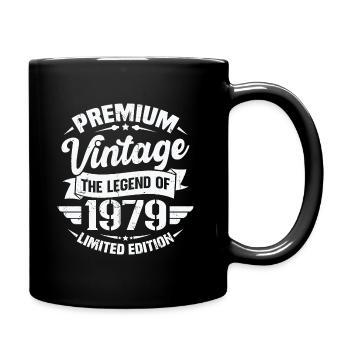 Vintage 1979 Limitierte Auflage - Tasse einfarbig - Schwarz - Rechts