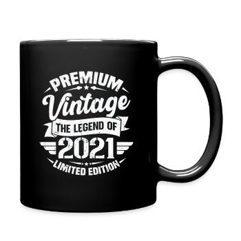 Jahrgang 2021 Limited Edition - Tasse einfarbig - Schwarz - Rechts