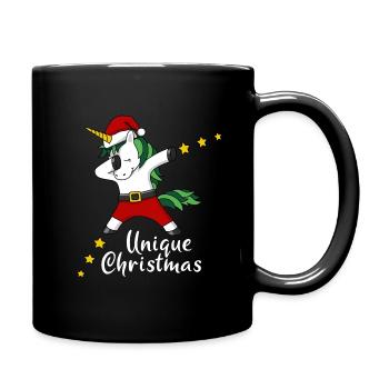 unique christmas Christmas unicorn unicorn dab - Full Colour Mug - black - Right