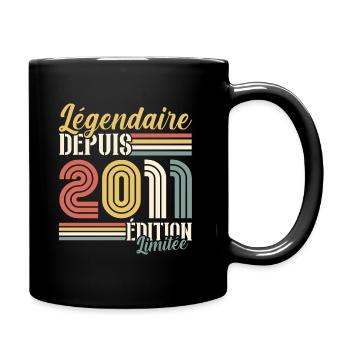 Légendaire Depuis 2011 - Mug uni - noir - Droite