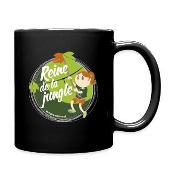 Reine de la jungle - Mug uni - noir - Droite