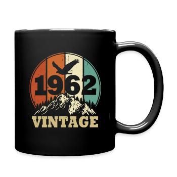 Jahrgang 1962 - Tasse einfarbig - Schwarz - Rechts