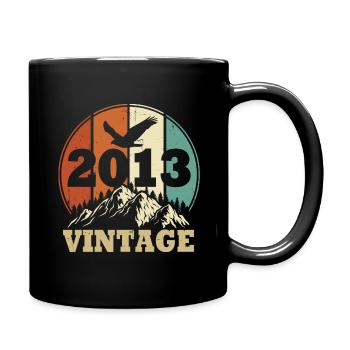 Jahrgang 2013 - Tasse einfarbig - Schwarz - Rechts