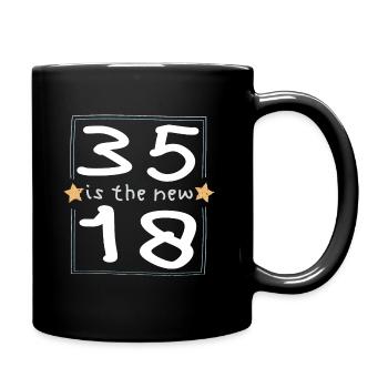 35 est la nouvelle police 18 pour enfants - Mug uni - noir - Droite