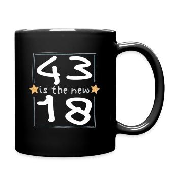 43 est la nouvelle police 18 Enfants - Mug uni - noir - Droite