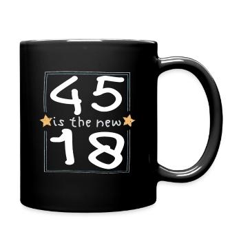 45 est la nouvelle police 18 pour enfants - Mug uni - noir - Droite