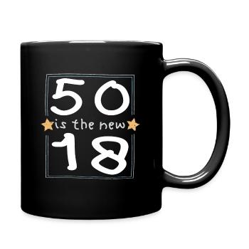 50 est la nouvelle police 18 pour enfants - Mug uni - noir - Droite