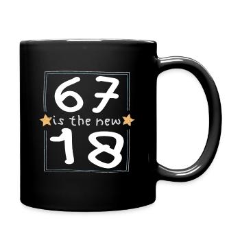 67 est la nouvelle police 18 pour enfants - Mug uni - noir - Droite