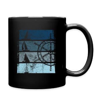Retro Vintage Voilier Voilier Voilier Marin - Mug uni - noir - Droite