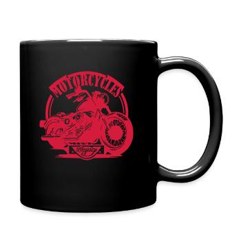 Motorrad - Tasse einfarbig - Schwarz - Rechts