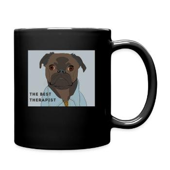 DOG - le meilleur thérapeute - Mug uni - noir - Droite