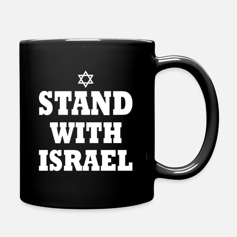 Stand with israel - Tasse einfarbig - Schwarz