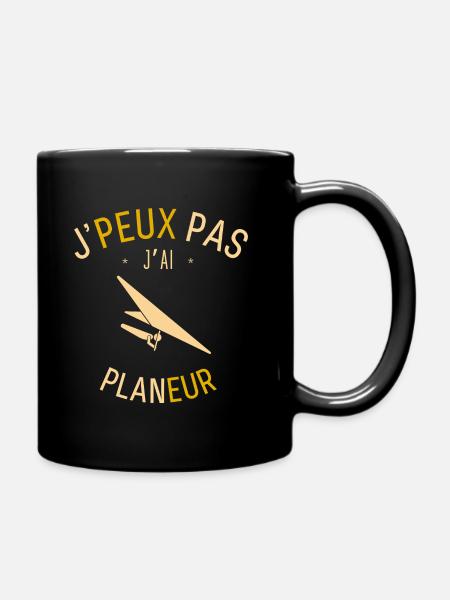 J'peux pas j'ai Planeur - Mug uni - noir