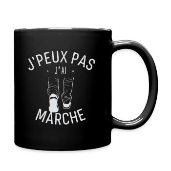 J peux pas j ai marche - Mug uni - noir - Droite