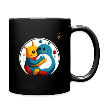 UNHEIMLICH GLÜCKLICH - Tasse einfarbig - Schwarz - Rechts