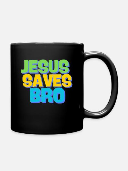 Jesus saves bro - Tasse einfarbig - Schwarz