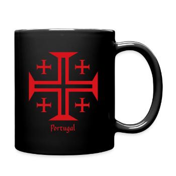 croix templar portugaise - Tasse einfarbig - Schwarz - Rechts