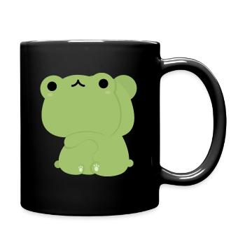 Frosch-Pärchen - Tasse einfarbig - Schwarz - Rechts