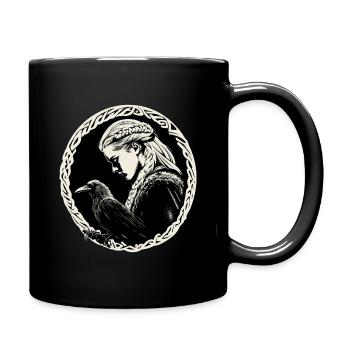 Schildmaid Viking Vikings Wikinger Hugin Munin - Tasse einfarbig - Schwarz - Rechts