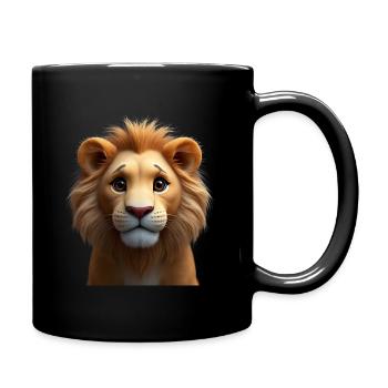 Cute lion - Full Colour Mug - black - Right