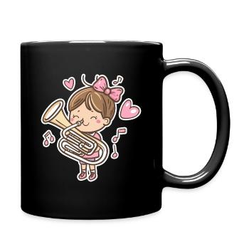 Petit joueur de tuba - Mug uni - noir - Droite