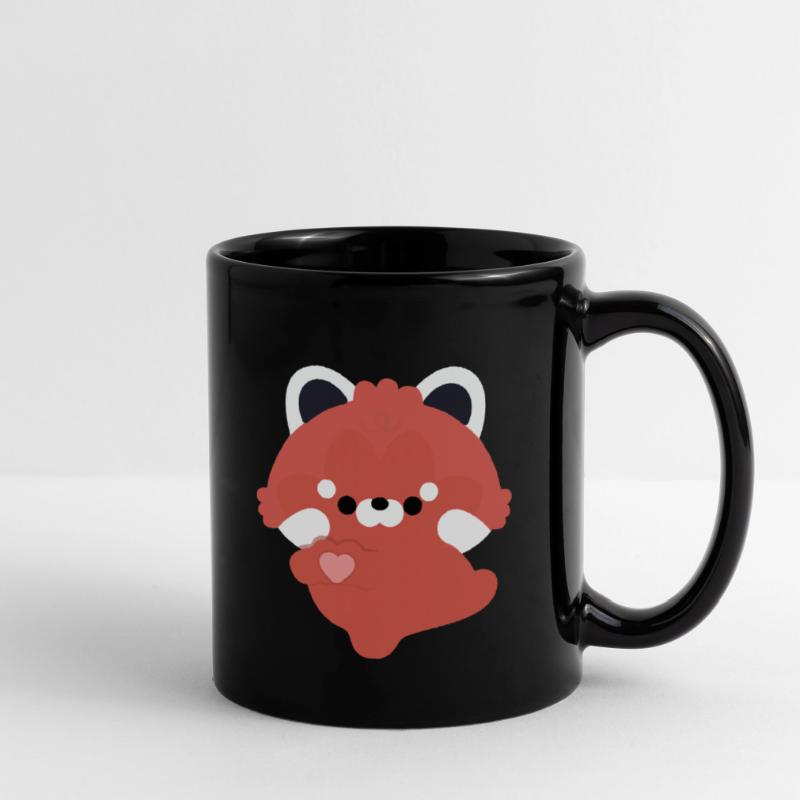 Ich liebe Red Panda Tasse einfarbig