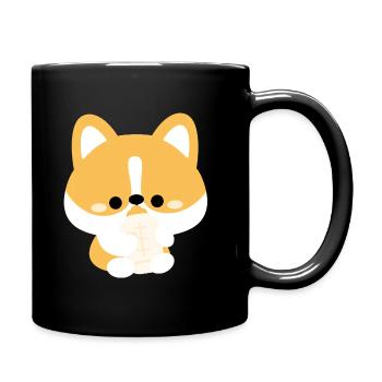 Corgi Tout-petit - Mug uni - noir - Droite
