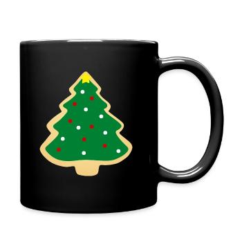 Biscuit sapin de Noël - Mug uni - noir - Droite