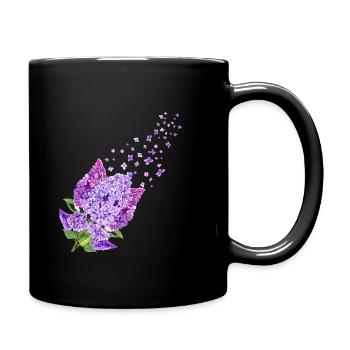 Flowers Many Flowers Spring Flow Summer Lilac - Full Colour Mug - black - Right