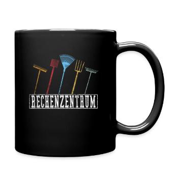 Rechenzentrum Retro Grunge - Tasse einfarbig - Schwarz - Rechts