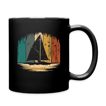 Sailing Yacht Wind Sailboat Sail Sailors - Full Colour Mug - black - Right