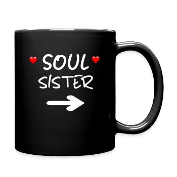 Meilleur ami Soul Sister Girlfriends Cadeau - Mug uni - noir - Droite