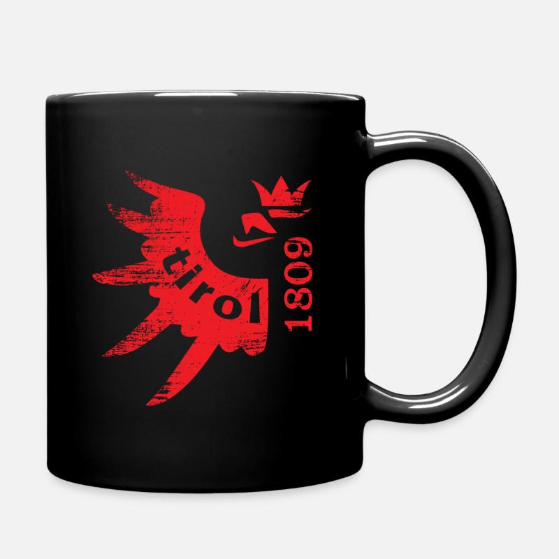 Tirol 1809 Dialekt Tiroler Wappen Adler Geschenk - Tasse einfarbig - Schwarz