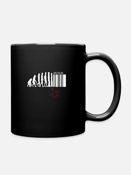 Evolution - Code-barres - Transhumanisme - Technique - Mug uni - noir